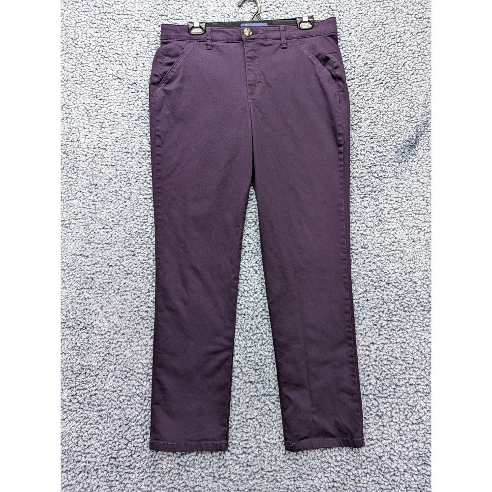 Democracy Straight Leg Pants in Deep Purple